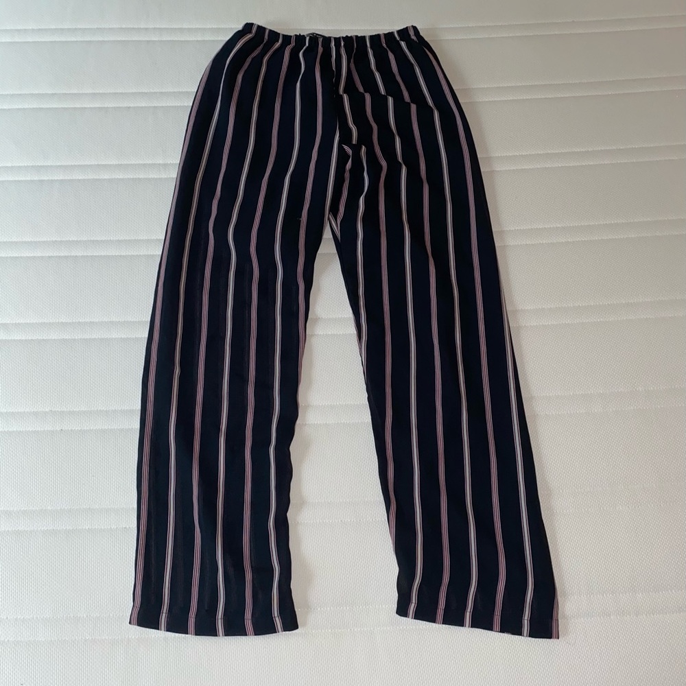 stripped dress pants
